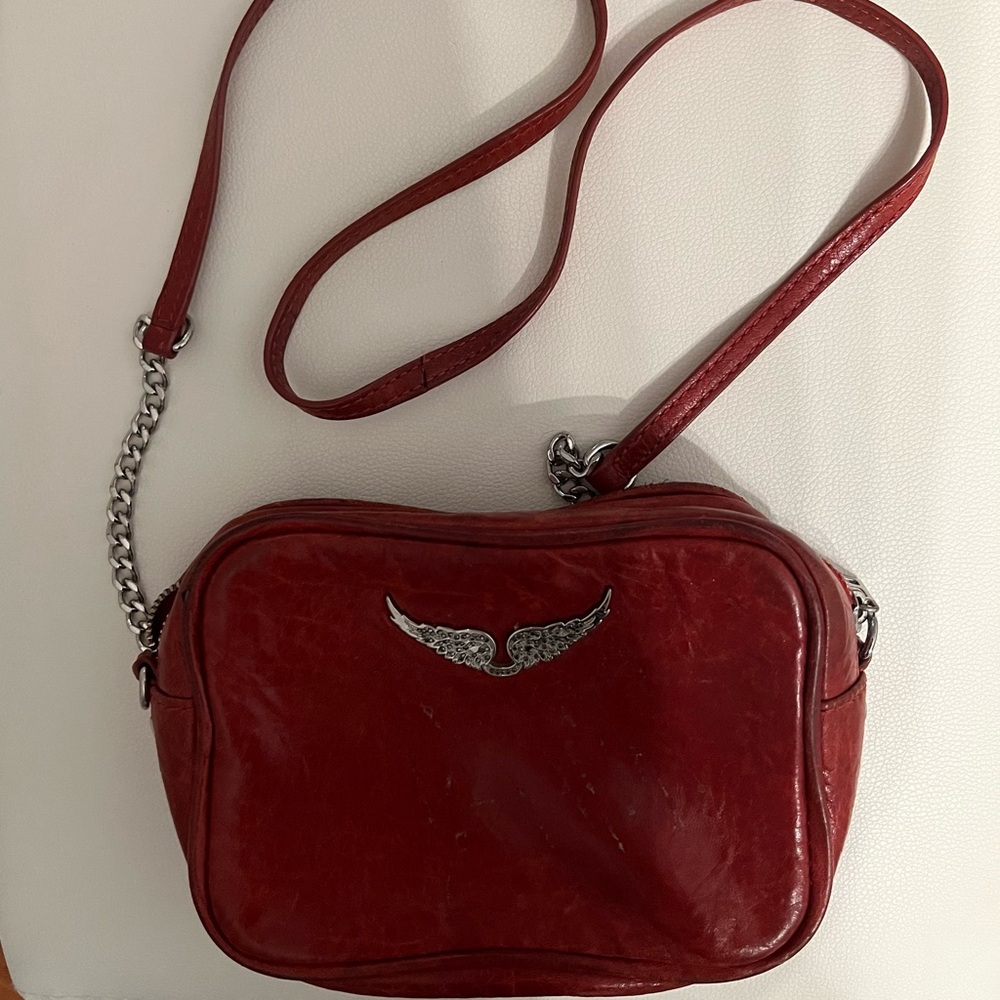 Red Zadig and Voltaire crossbody purse